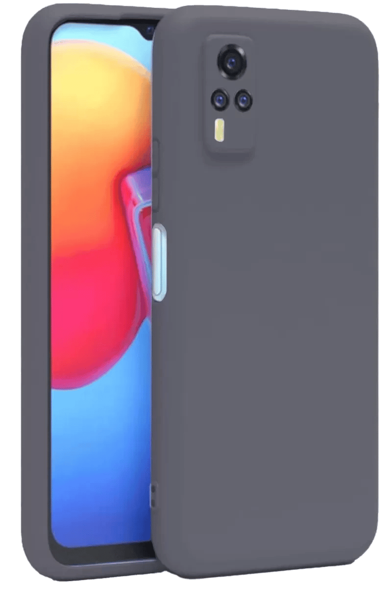 Vivo Y53S Kılıf Nano içi Kadife Silikon - Gri