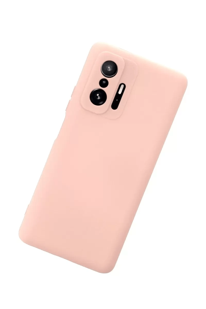 Xiaomi Mi 11T Pro Kılıf Nano içi Kadife Silikon - Pudra