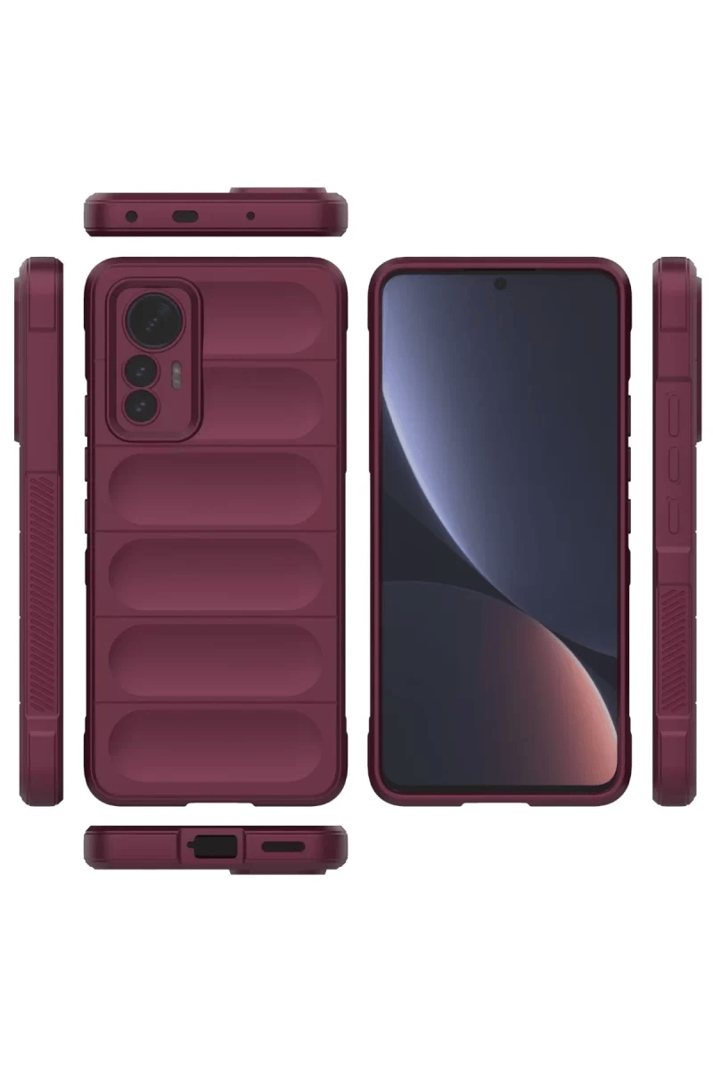Xiaomi Mi 12 Lite Kılıf Optimum Silikon - Bordo