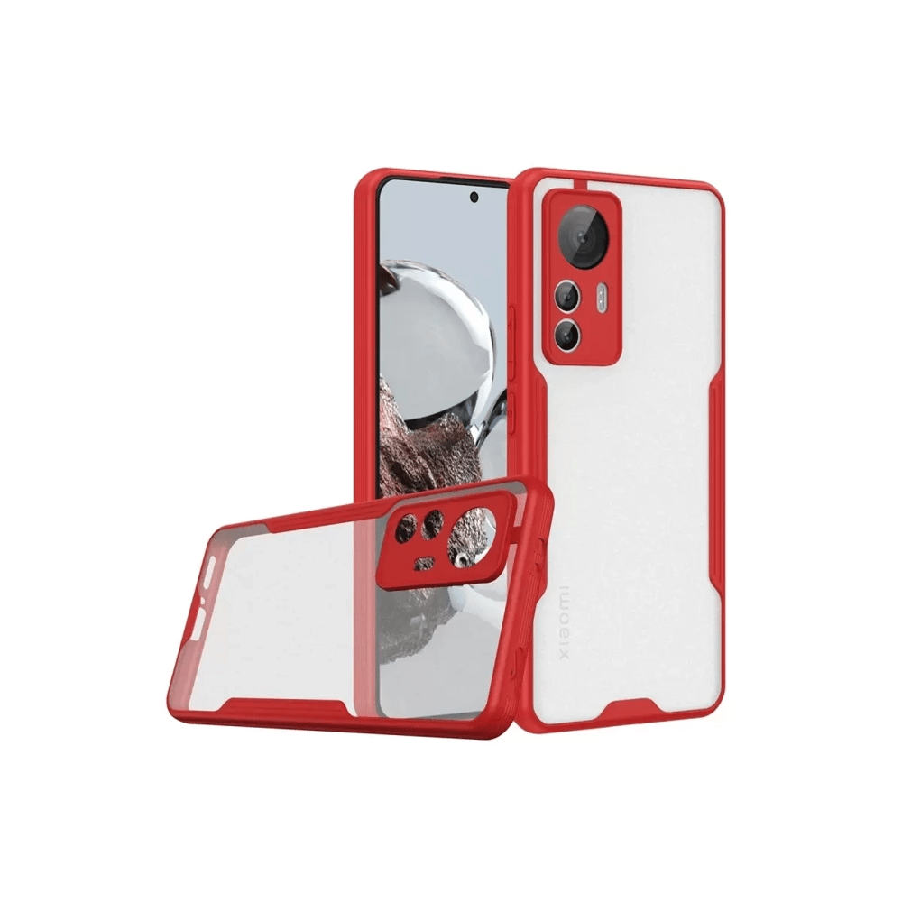 Xiaomi Mi 12T Kılıf Platin Silikon - Kırmızı