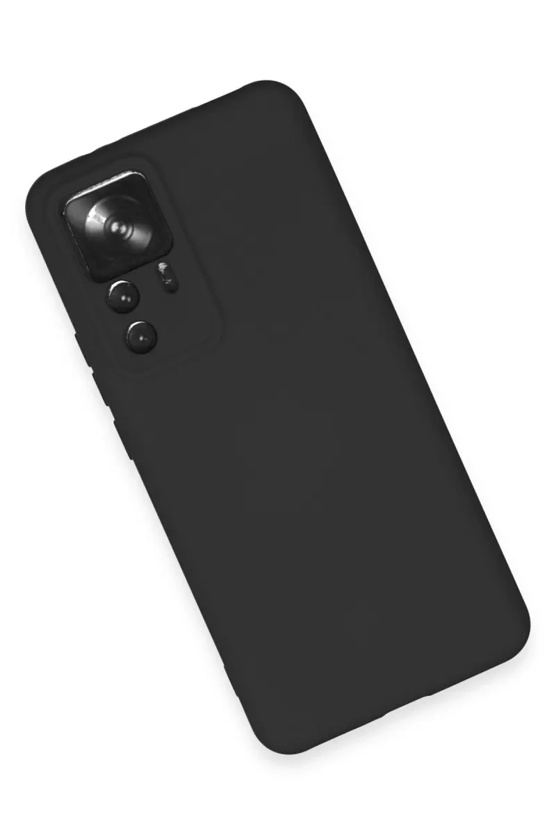 Xiaomi Mi 12T Pro Kılıf Nano içi Kadife Silikon - Siyah