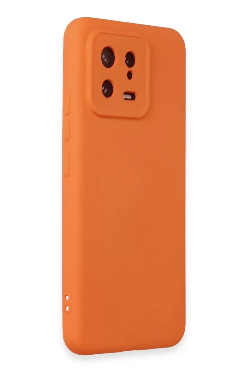 Xiaomi Mi 13 Kılıf Nano içi Kadife Silikon - Turuncu