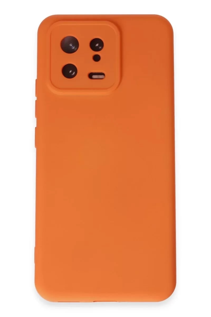 Xiaomi Mi 13 Kılıf Nano içi Kadife Silikon - Turuncu