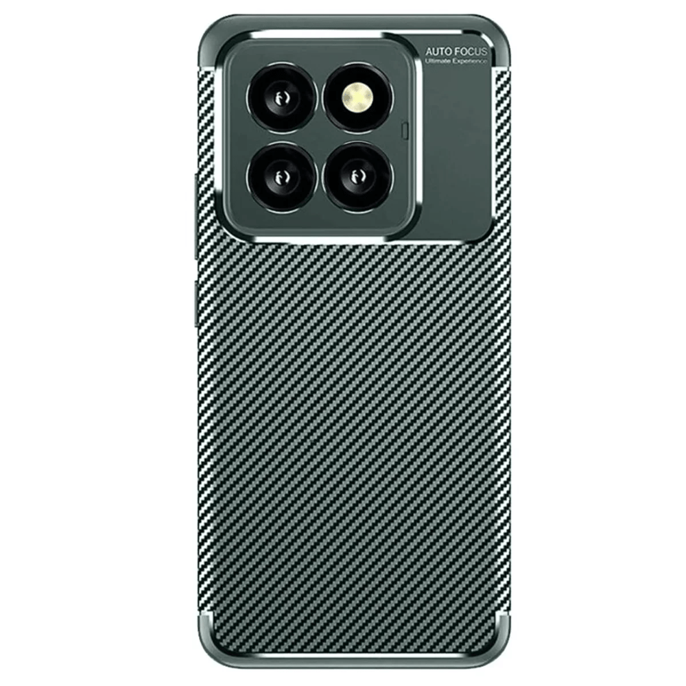 Xiaomi Mi 14T Pro Kılıf Auto Focus Karbon Kapak - Koyu Yeşil
