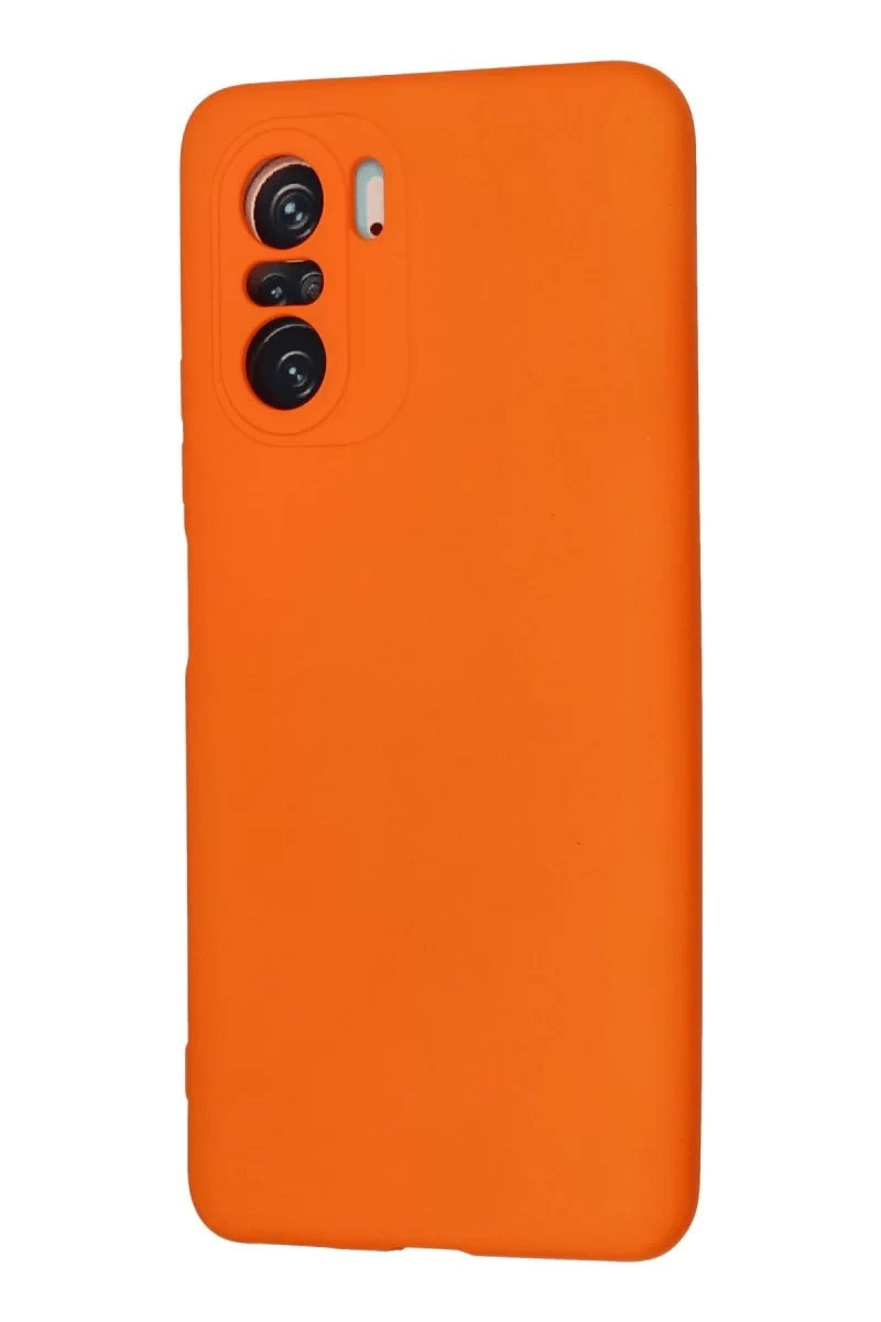 Xiaomi Poco F3 Kılıf Nano içi Kadife Silikon - Turuncu