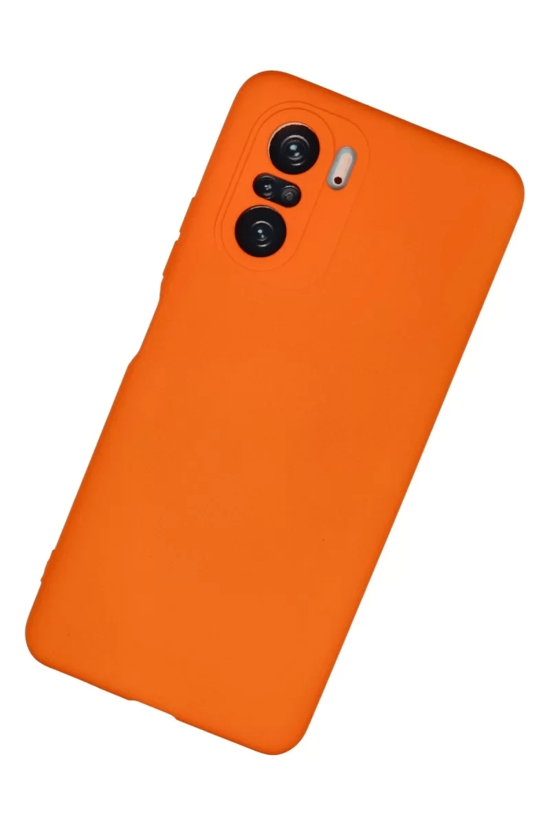 Xiaomi Poco F3 Kılıf Nano içi Kadife Silikon - Turuncu