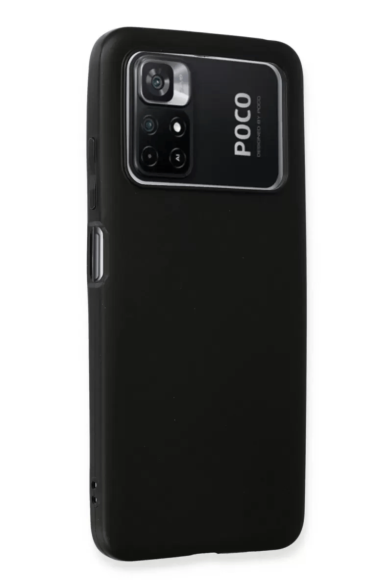 Xiaomi Poco M4 Pro 4G Kılıf First Silikon - Siyah