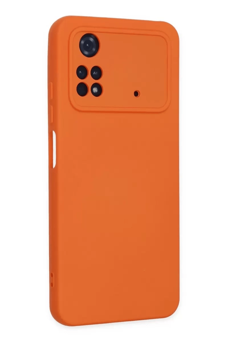 Xiaomi Poco M4 Pro 4G Kılıf Nano içi Kadife Silikon - Turuncu