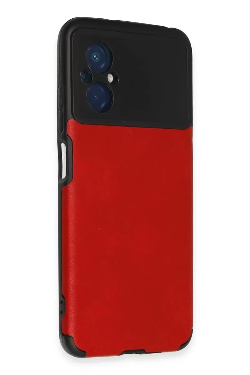 Xiaomi Poco M5 Kılıf Loop Deri Silikon - Kırmızı