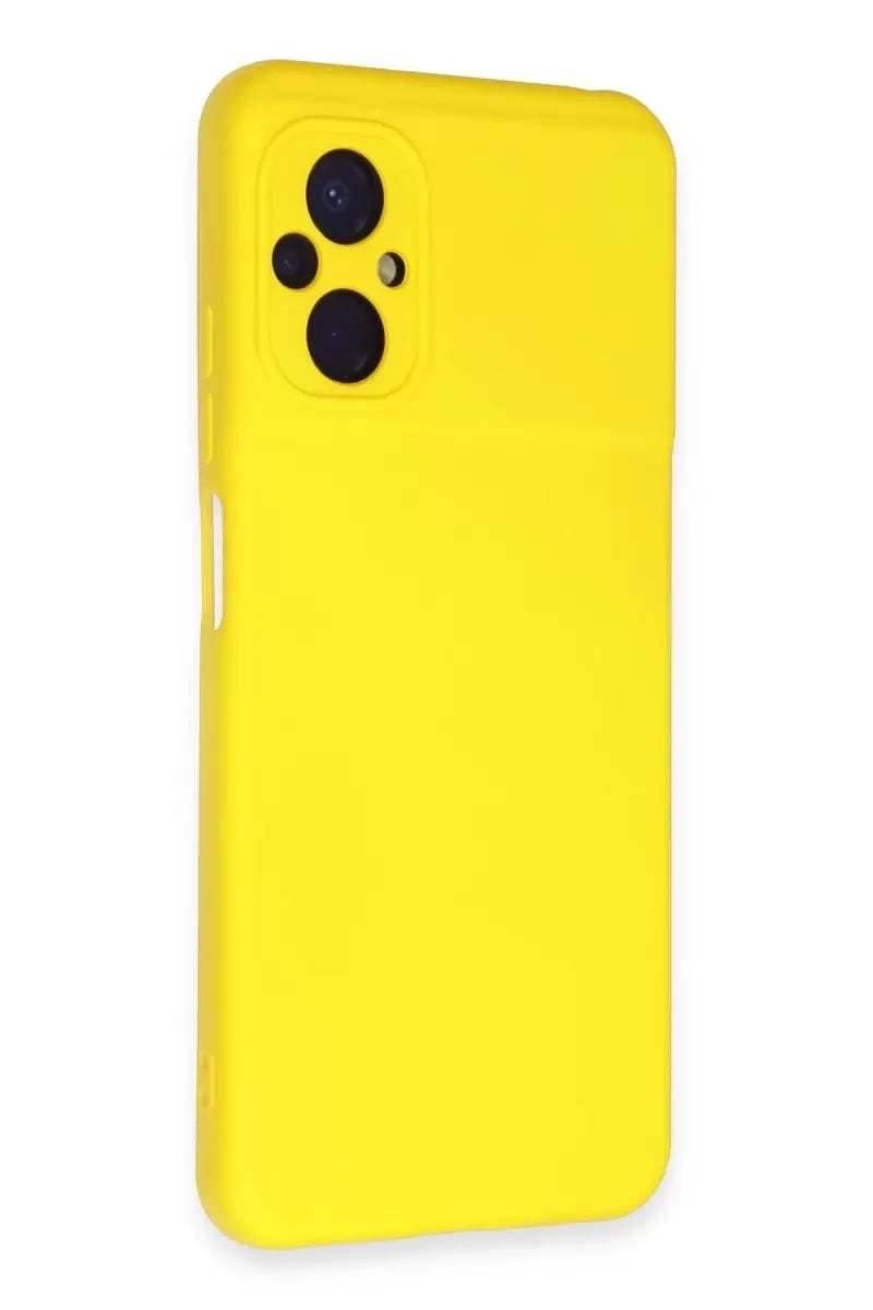 Xiaomi Poco M5 Kılıf Nano içi Kadife Silikon - Sarı