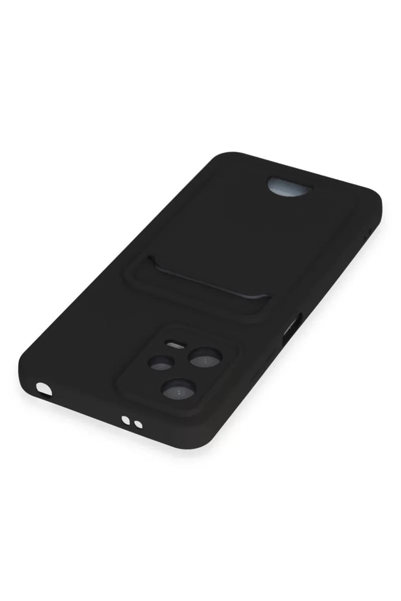 Xiaomi Poco X5 5G Kılıf Kelvin Kartvizitli Silikon - Siyah