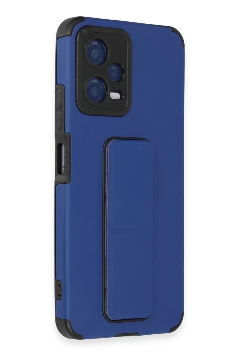 Xiaomi Poco X5 5G Kılıf Mega Standlı Silikon - Mavi
