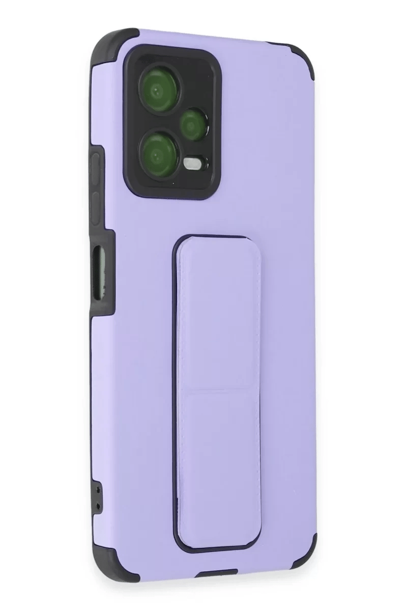Xiaomi Poco X5 5G Kılıf Mega Standlı Silikon - Lila