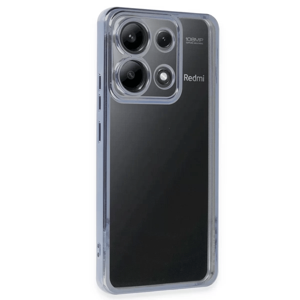 Xiaomi Poco X6 Kılıf Lensli Silikon - Açık Mavi