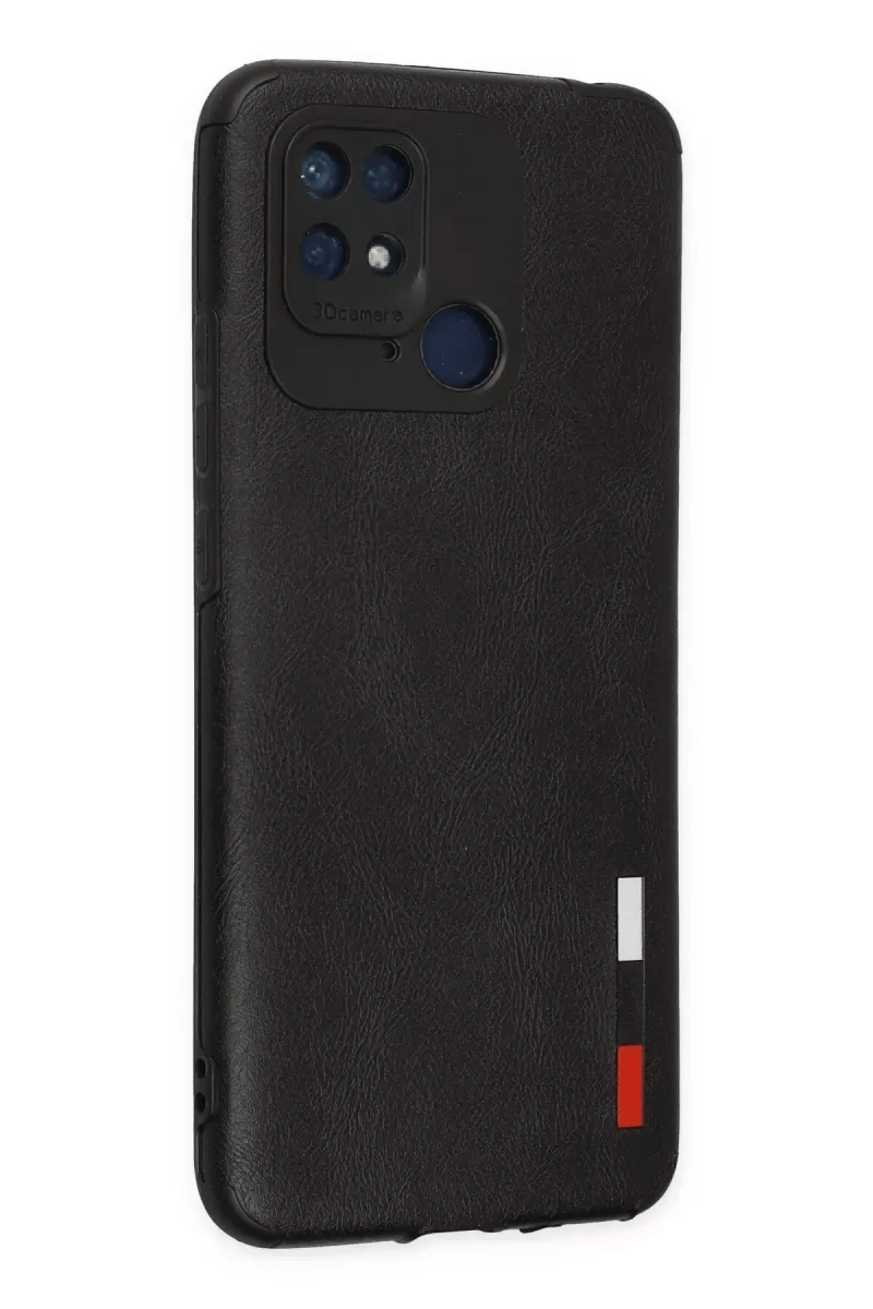 Xiaomi Redmi 10C Kılıf Loop Deri Silikon - Siyah