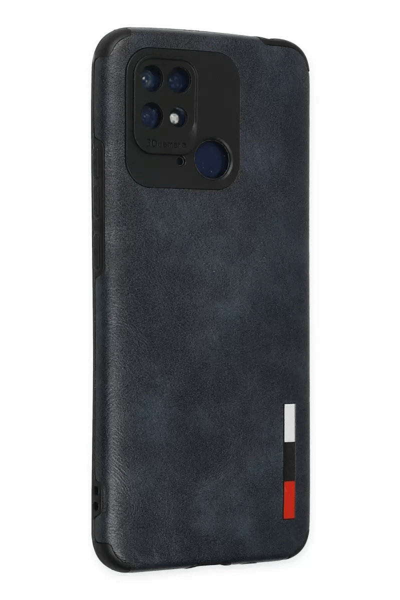 Xiaomi Redmi 10C Kılıf Loop Deri Silikon - Lacivert