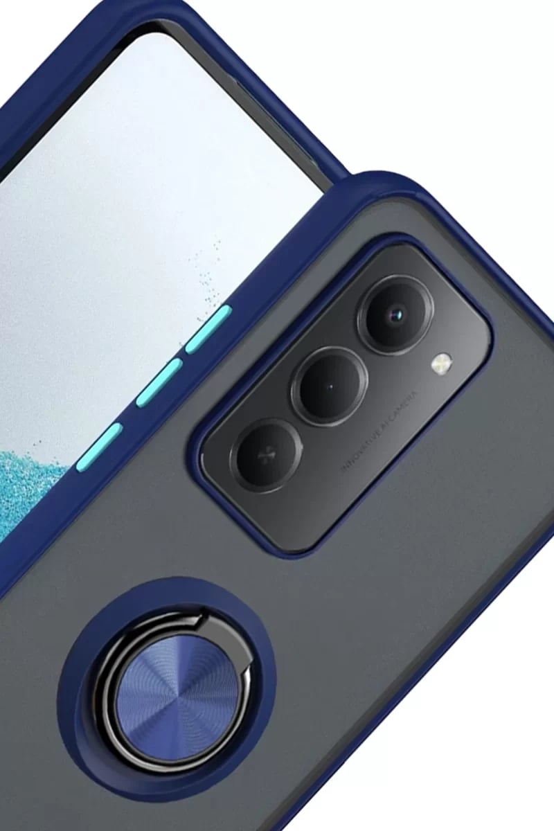 Xiaomi Redmi 15 4G Montreal Yüzüklü Silikon Kapak - Lacivert