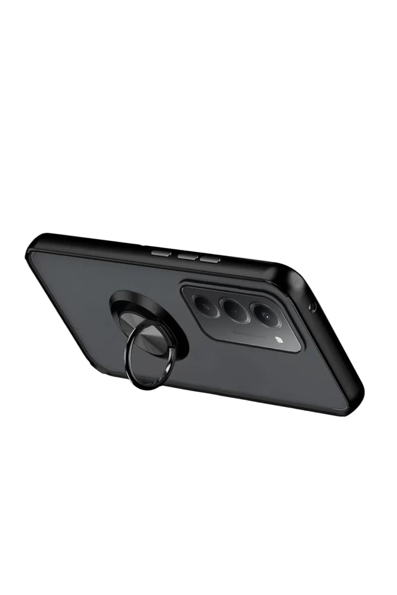 Xiaomi Redmi 15 4G Montreal Yüzüklü Silikon Kapak - Siyah