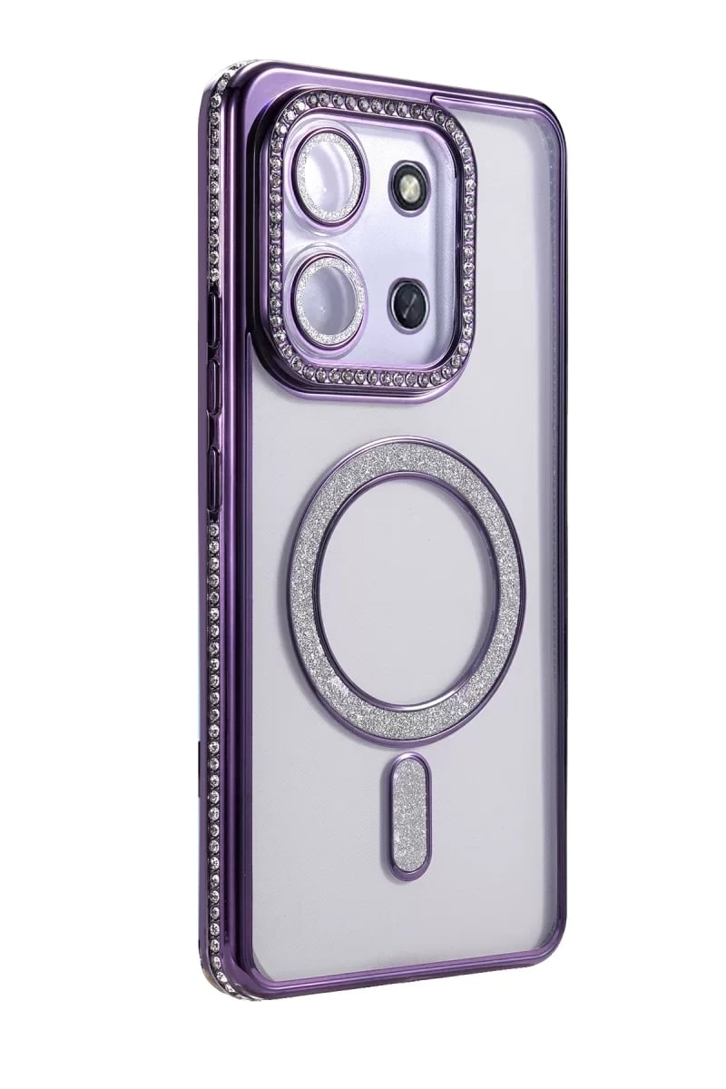 Xiaomi Redmi 15C 4G Joke Simli Magneticsafe Kılıf - Derin Mor