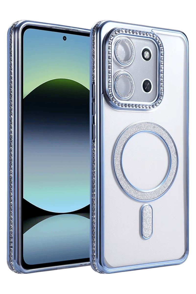 Xiaomi Redmi 15C 4G Joke Simli Magneticsafe Kılıf - Mavi