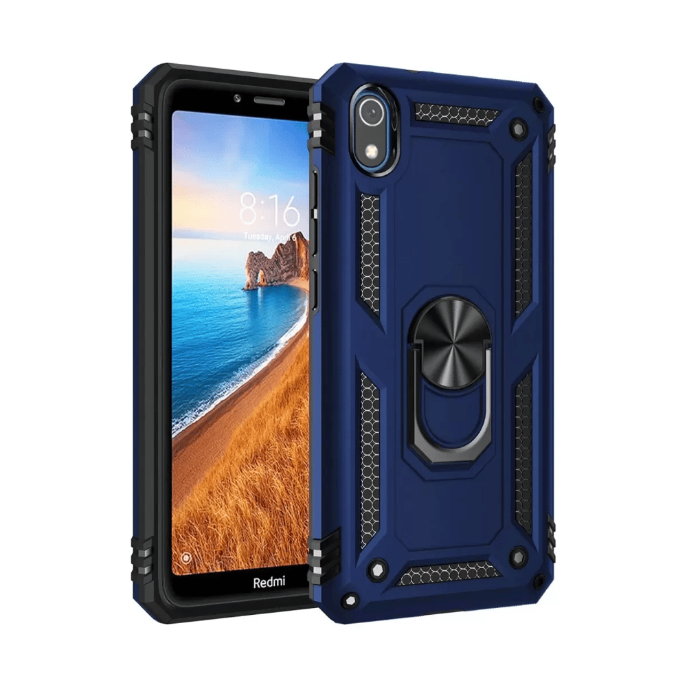 Xiaomi Redmi 7A Kılıf Sofya Yüzüklü Silikon Kapak - Lacivert