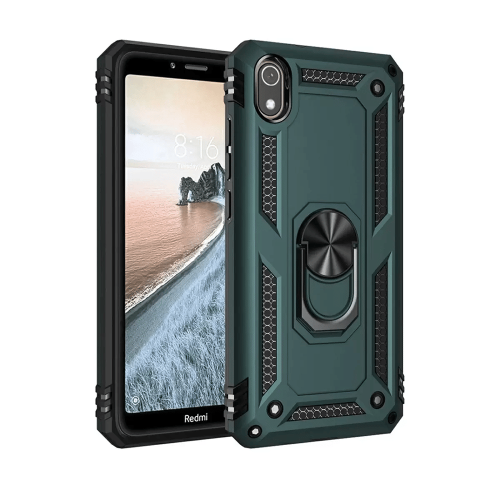 Xiaomi Redmi 7A Kılıf Sofya Yüzüklü Silikon Kapak - Yeşil
