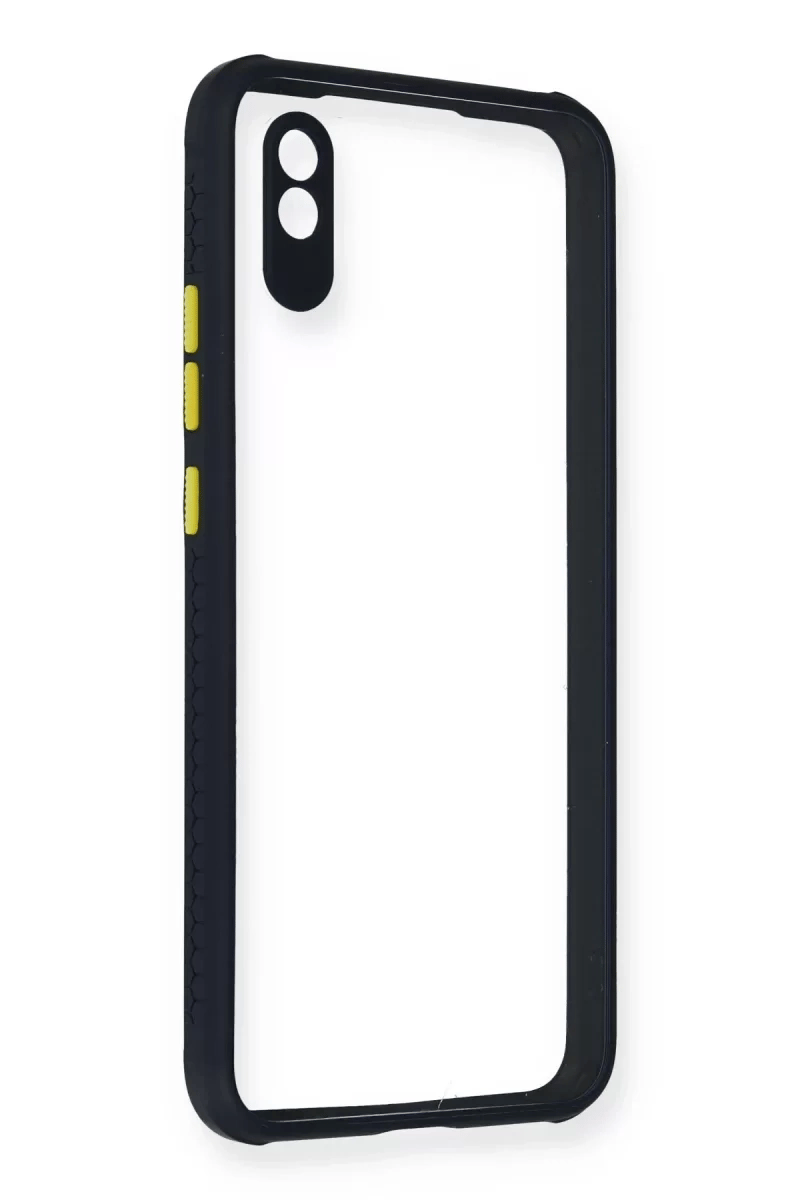 Xiaomi Redmi 9A Kılıf Miami Şeffaf Silikon - Lacivert