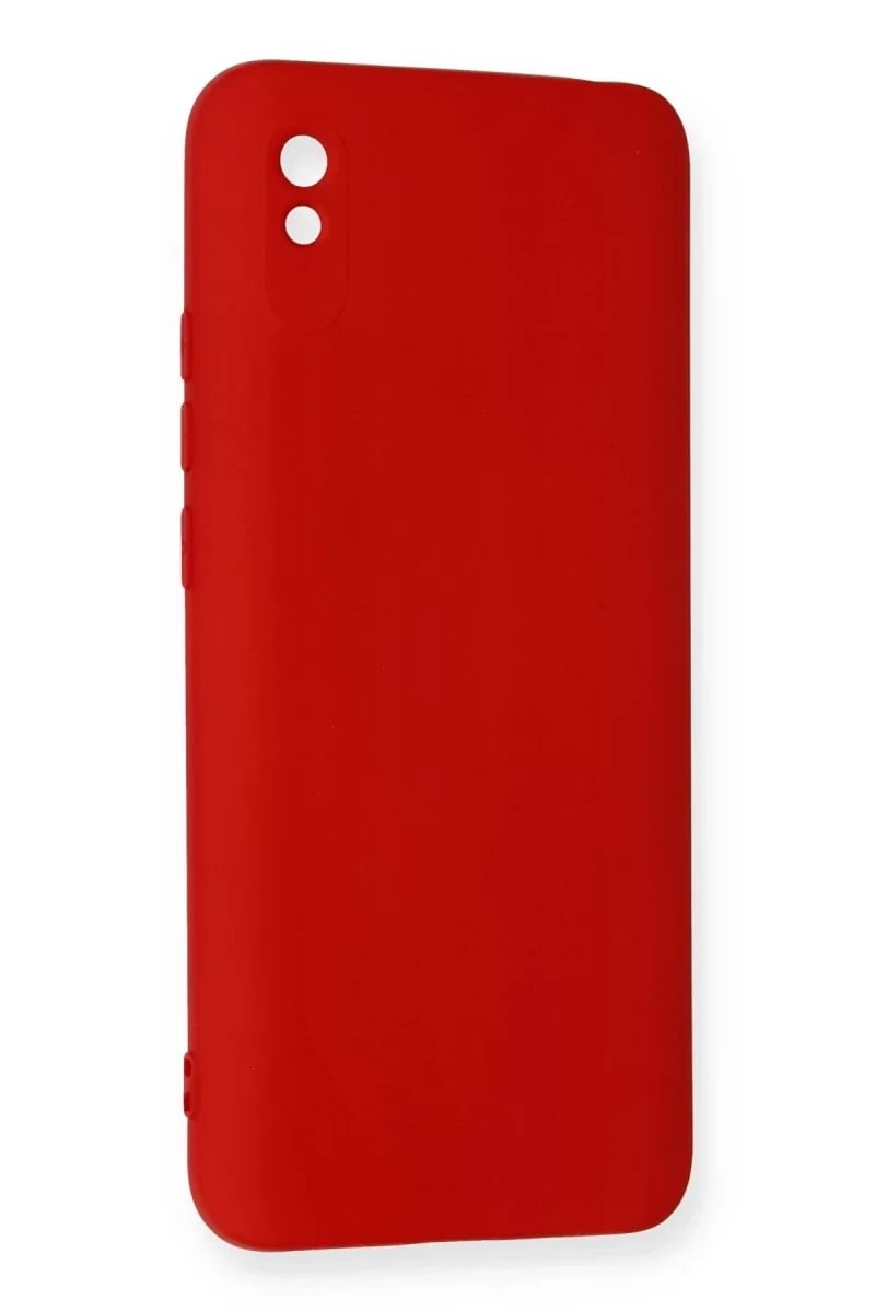 Xiaomi Redmi 9A Kılıf Nano içi Kadife Silikon - Kırmızı
