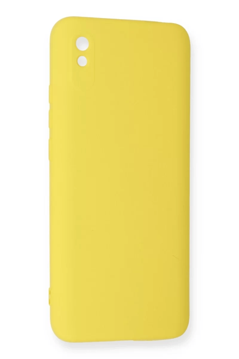 Xiaomi Redmi 9A Kılıf Nano içi Kadife Silikon - Sarı