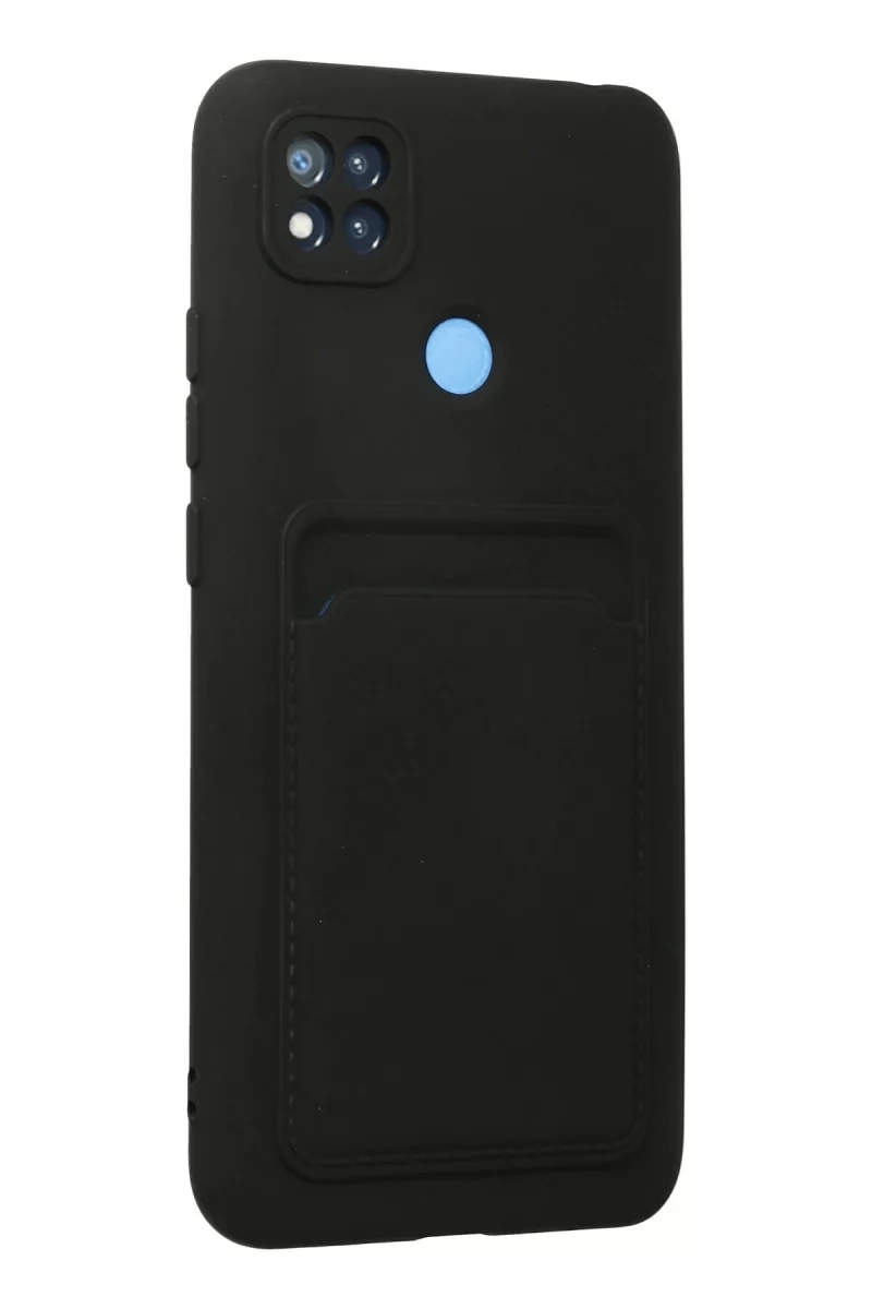 Xiaomi Redmi 9C Kılıf Kelvin Kartvizitli Silikon - Siyah