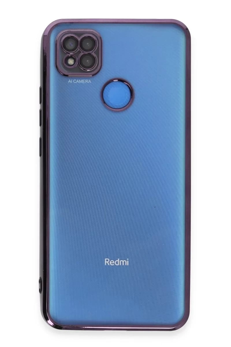 Xiaomi Redmi 9C Kılıf Lensli Silikon - Mor