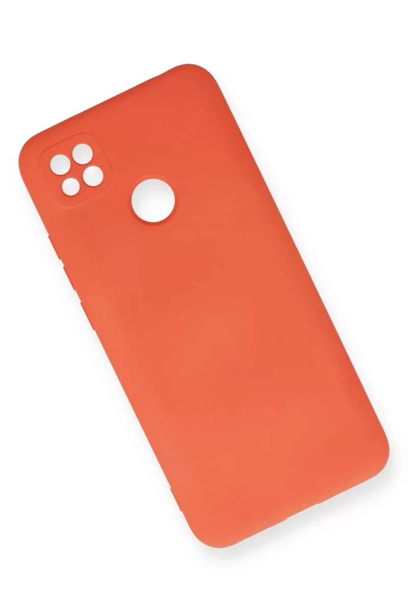 Xiaomi Redmi 9C Kılıf Nano içi Kadife Silikon - Turuncu