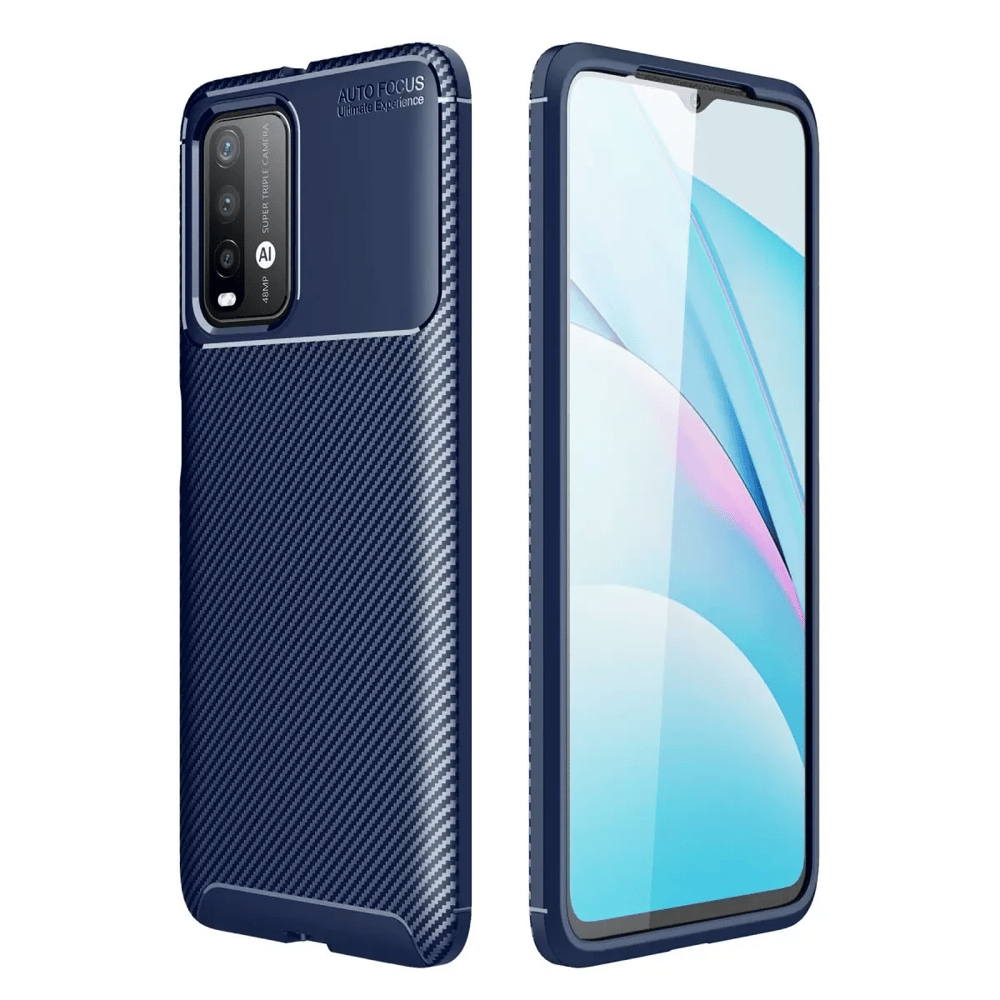 Xiaomi Redmi 9T Kılıf Auto Focus Karbon Kapak - Lacivert