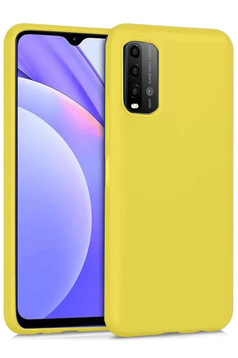 Xiaomi Redmi 9T Kılıf Nano içi Kadife Silikon - Sarı