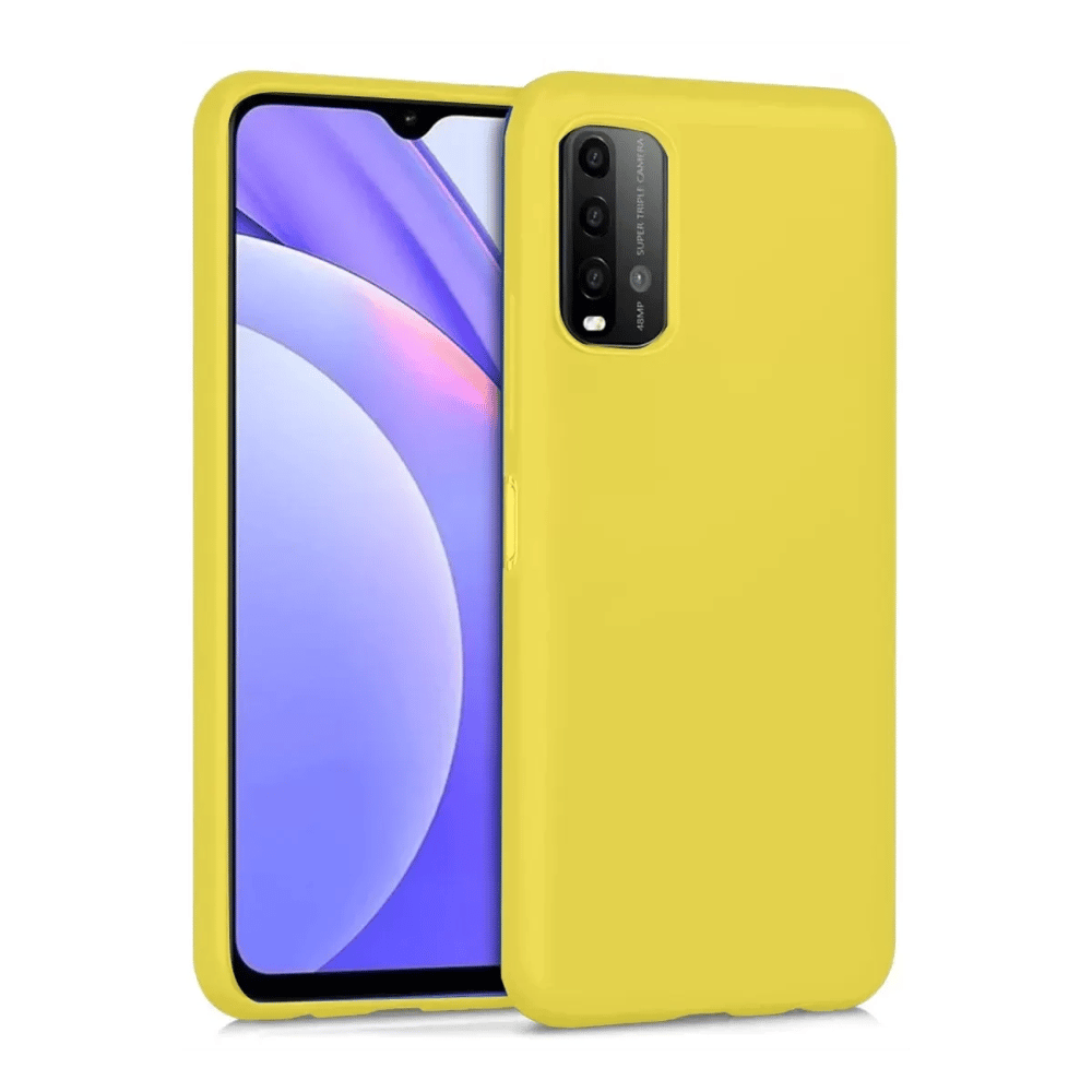 Xiaomi Redmi 9T Kılıf Nano içi Kadife Silikon - Sarı