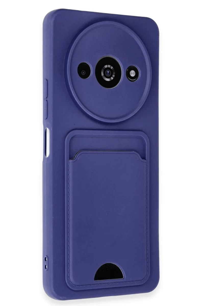 Xiaomi Redmi A3 4G Kılıf Kelvin Kartvizitli Silikon - Lacivert