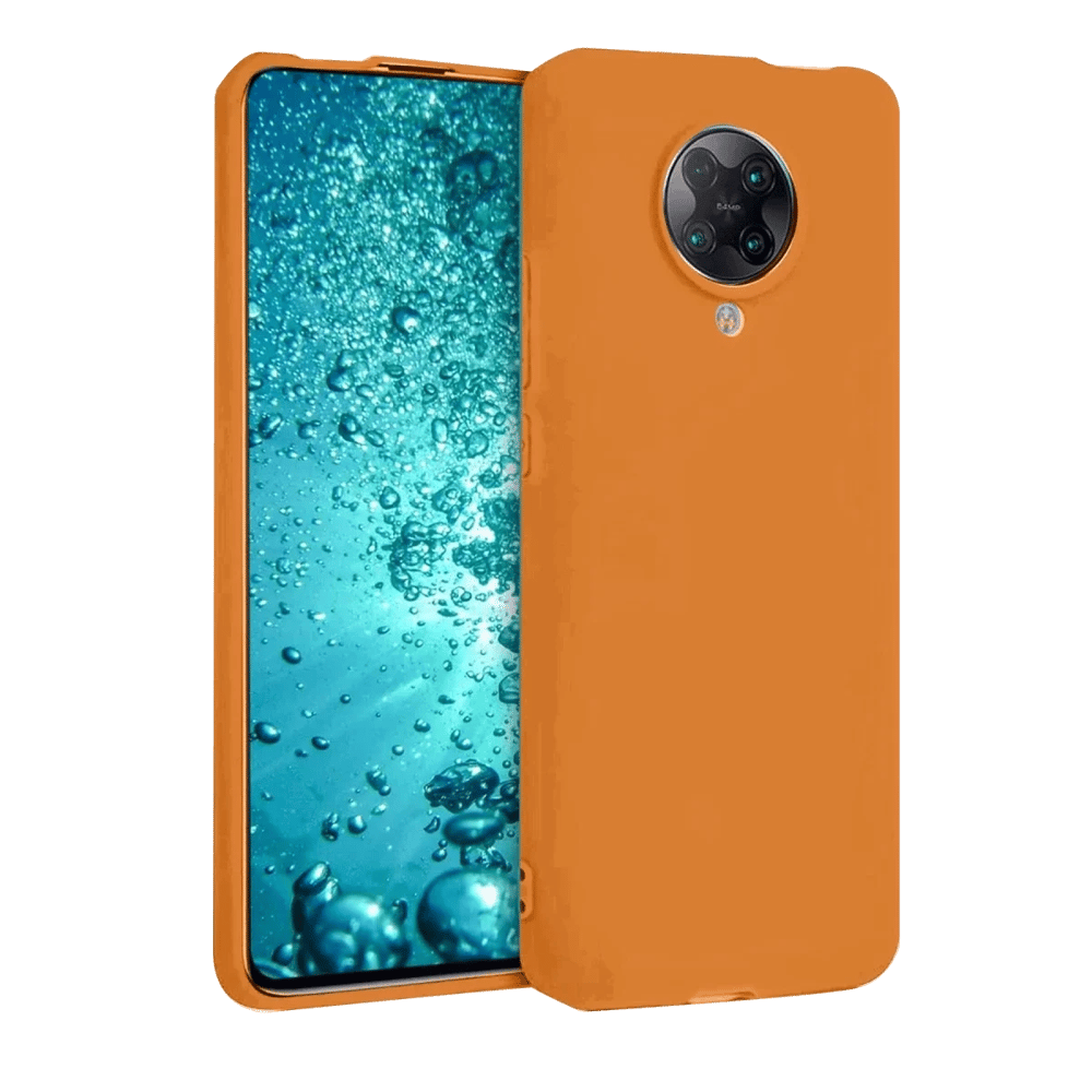 Xiaomi Redmi K30 Pro Kılıf Nano içi Kadife Silikon - Turuncu