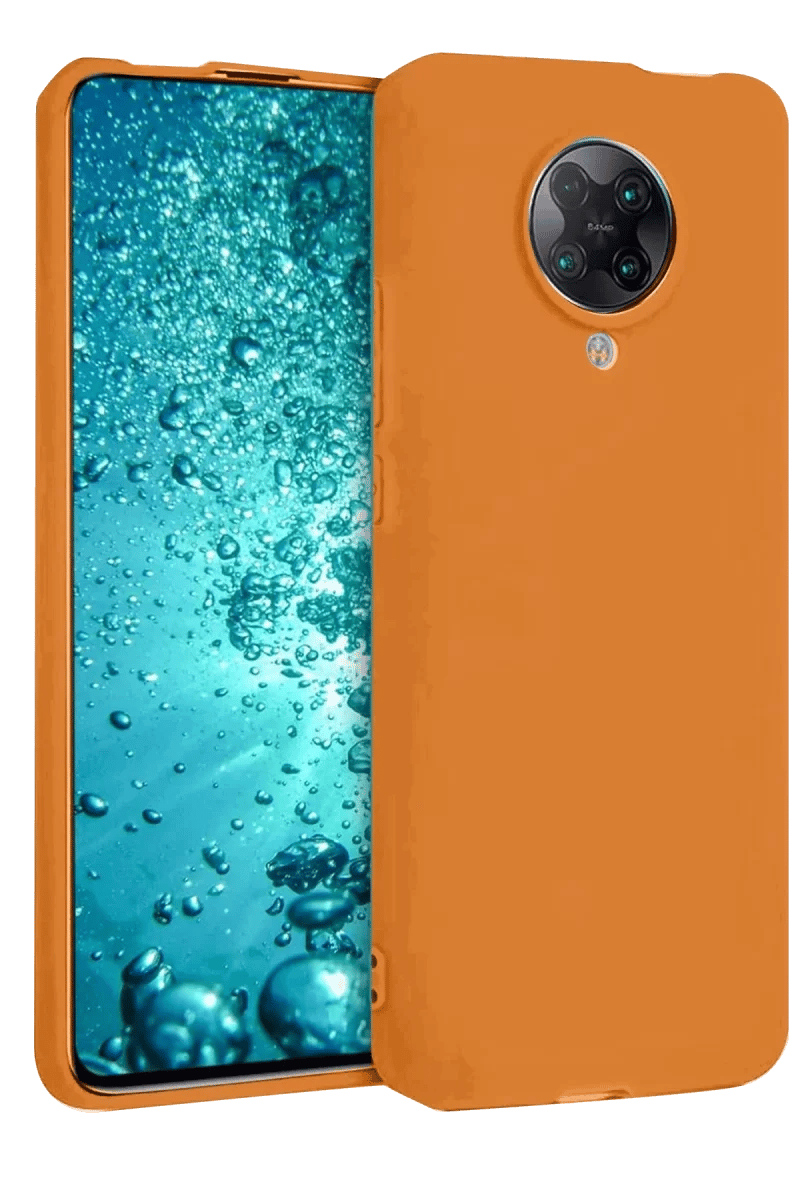 Xiaomi Redmi K30 Pro Kılıf Nano içi Kadife Silikon - Turuncu