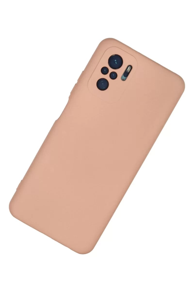 Xiaomi Redmi Note 10 Kılıf Nano içi Kadife Silikon - Pudra
