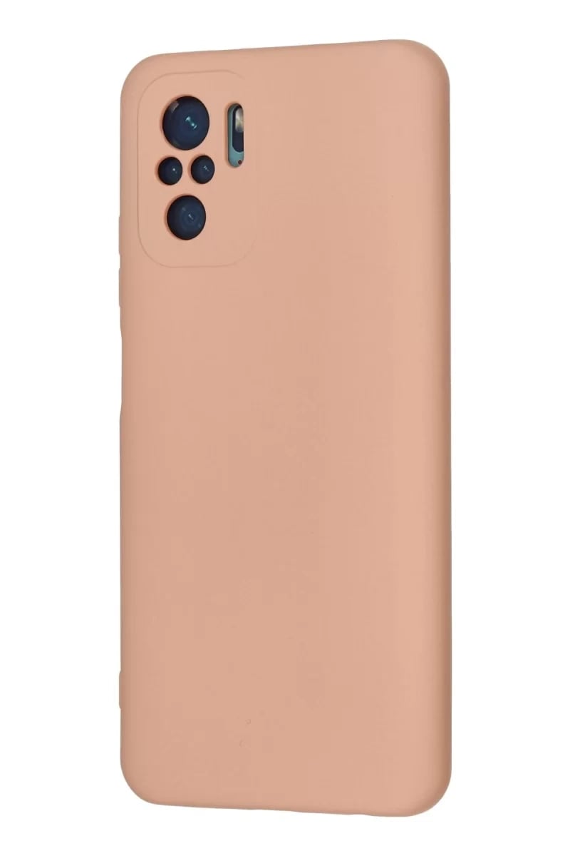 Xiaomi Redmi Note 10 Kılıf Nano içi Kadife Silikon - Pudra