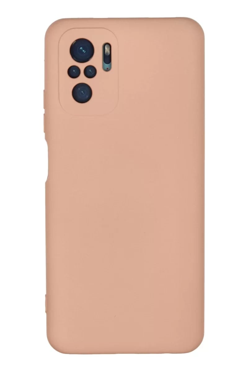 Xiaomi Redmi Note 10 Kılıf Nano içi Kadife Silikon - Pudra