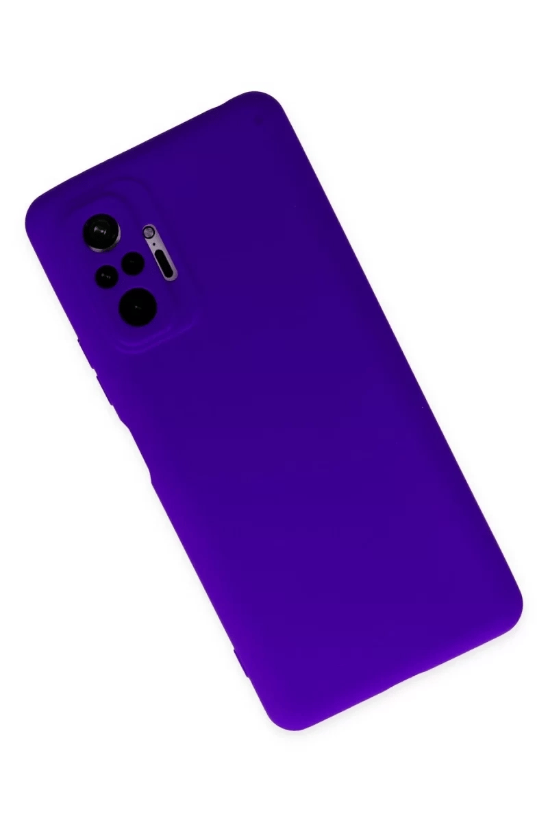 Xiaomi Redmi Note 10 Pro Kılıf Nano içi Kadife Silikon - Mor