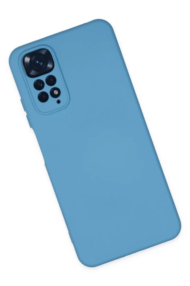Xiaomi Redmi Note 11 Kılıf Nano içi Kadife Silikon - Mavi