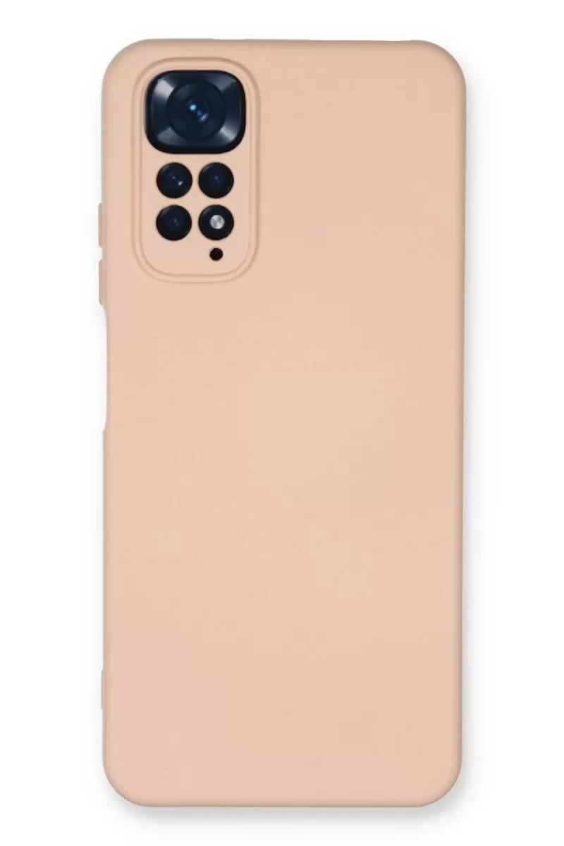 Xiaomi Redmi Note 11 Kılıf Nano içi Kadife Silikon - Pudra