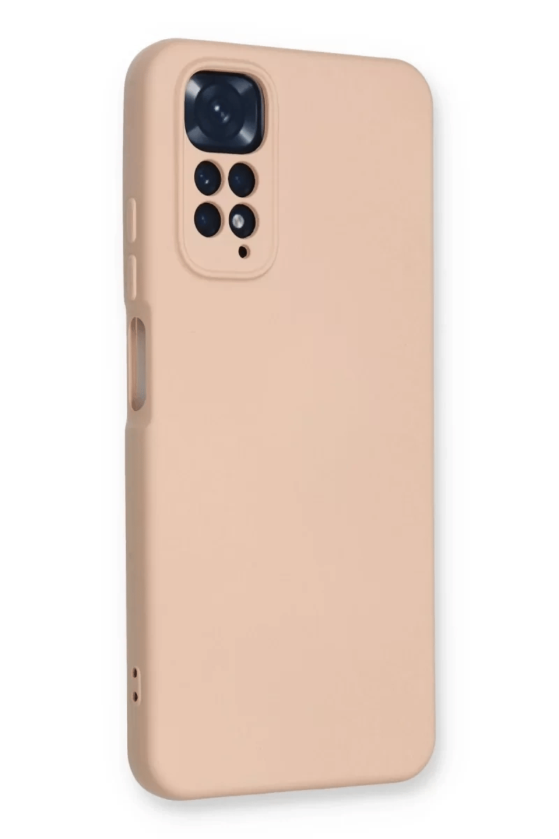 Xiaomi Redmi Note 11 Kılıf Nano içi Kadife Silikon - Pudra