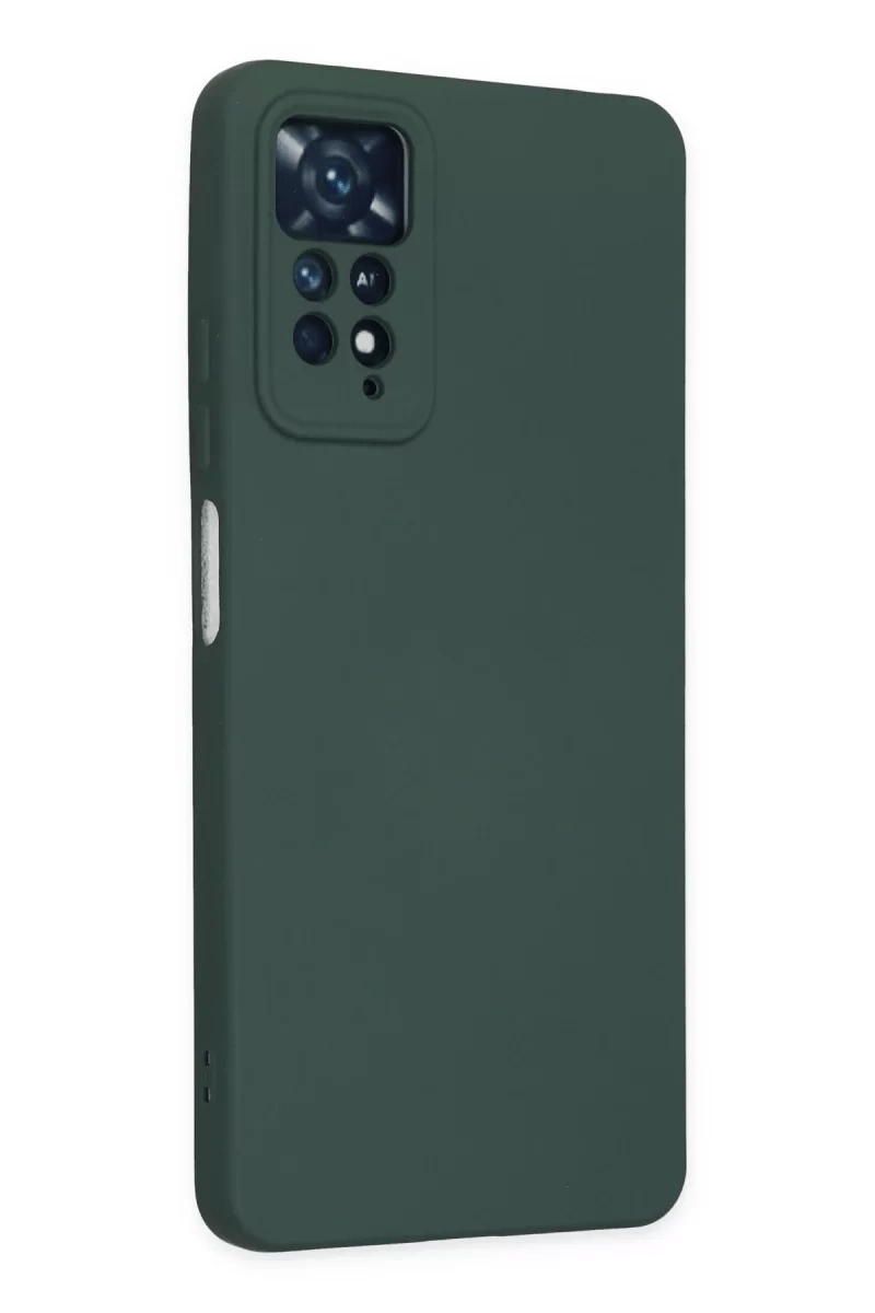 Xiaomi Redmi Note 11 Pro Kılıf Nano içi Kadife Silikon - Koyu Yeşil