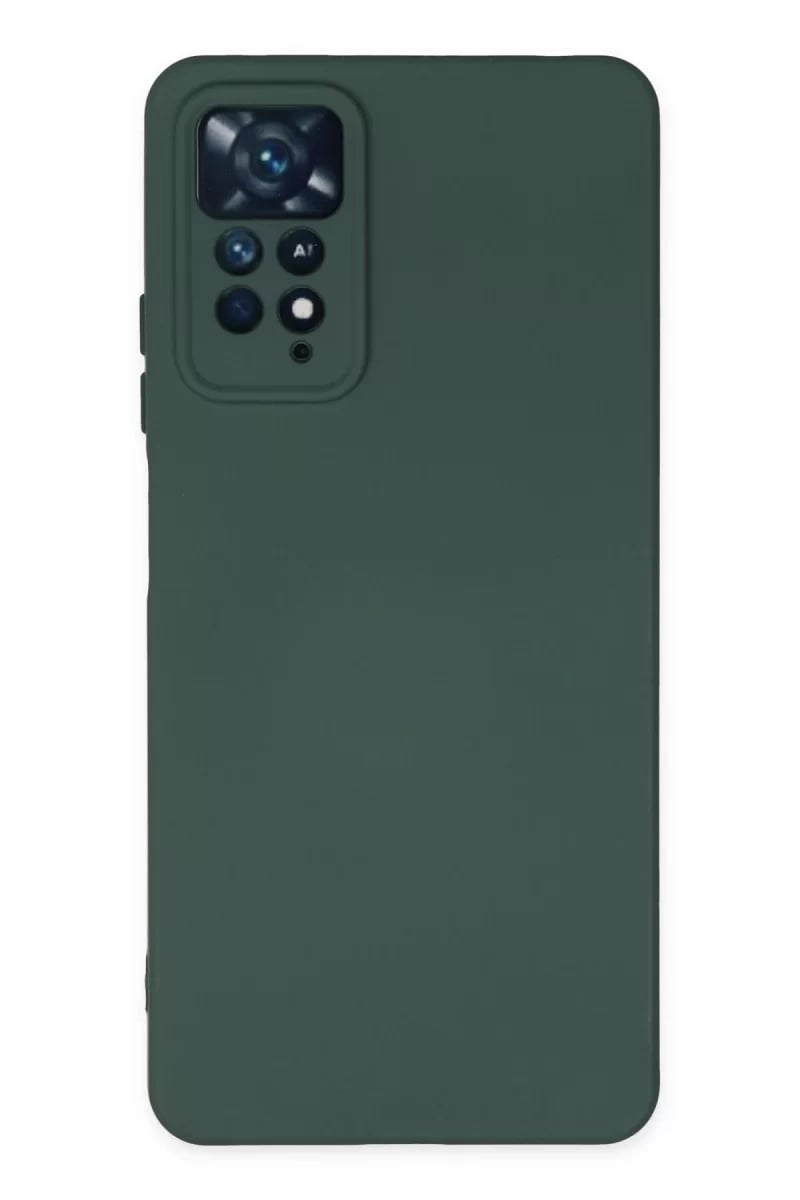 Xiaomi Redmi Note 11 Pro Kılıf Nano içi Kadife Silikon - Koyu Yeşil