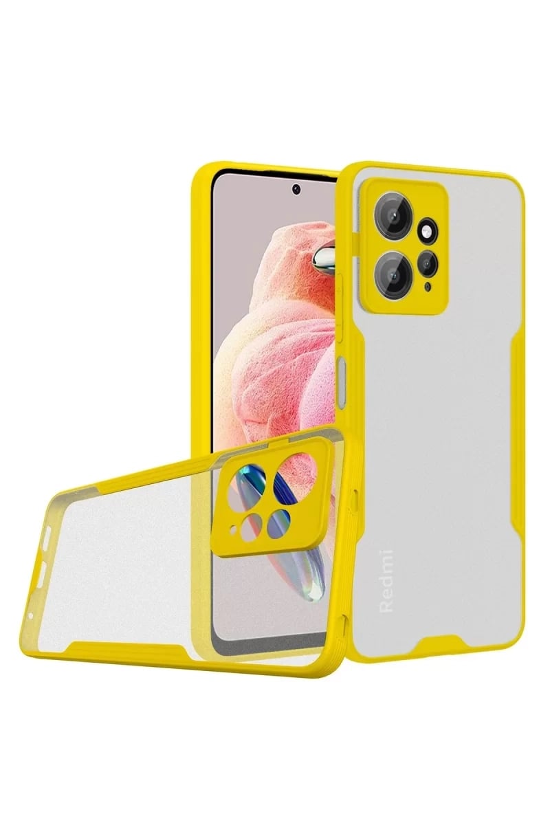 Xiaomi Redmi Note 12 4G Kılıf Platin Silikon - Sarı