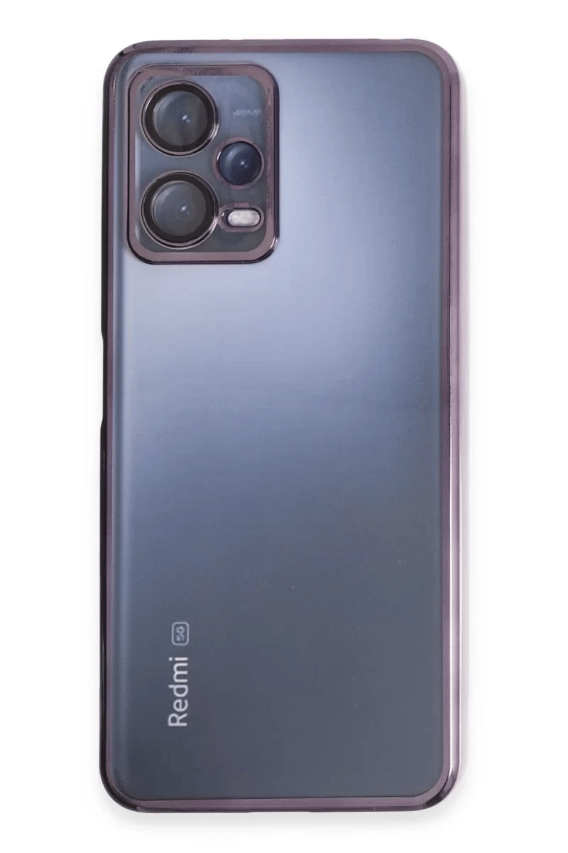 Xiaomi Redmi Note 12 5G Kılıf Lensli Silikon - Mor