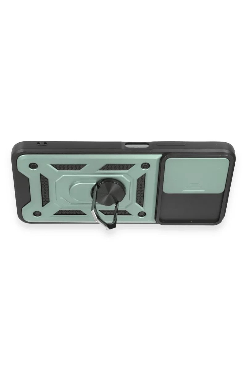 Xiaomi Redmi Note 12 5G Kılıf Pars Lens Yüzüklü Silikon - Yeşil
